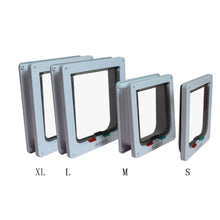 Load image into Gallery viewer, 4 Ways Lockable Dog Cat Door Security Flap Gate Pet Supplies Animal Pet Cat Cage Door Pets Products Size S M L XL