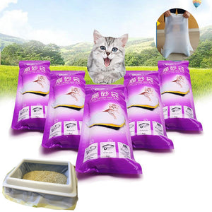 7PC Pet Cat Litter Bag Cats Litter Box Mat Duty Drawstring Cat Litter Pan Bags Kitten Cleaning Supplies for Storage Cat Sand